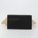 CELINE Trapeze Hand Bag Suede 2way Blue Gold Auth 181841-9