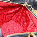 Christian Dior Canage Lady Dior Hand Bag Lamb Skin Black Gold Auth 181843A-18