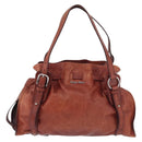 Miu Miu Tote Bag Leather Red Silver Auth 181844A-2