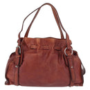 Miu Miu Tote Bag Leather Red Silver Auth 181844A-3