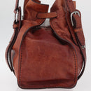 Miu Miu Tote Bag Leather Red Silver Auth 181844A-4