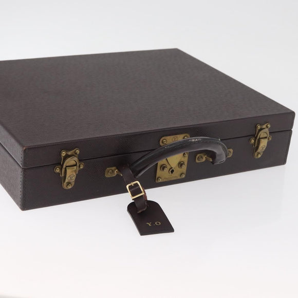 LOUIS VUITTON Taiga President Briefcase Acajou M30006 LV Auth 181846