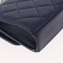 CHANEL Matelasse Trendy CC Chain Bag Lamb Skin Navy Gold CC Auth 181847M-16