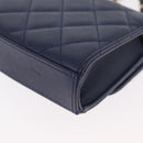 CHANEL Matelasse Trendy CC Chain Bag Lamb Skin Navy Gold CC Auth 181847M-17