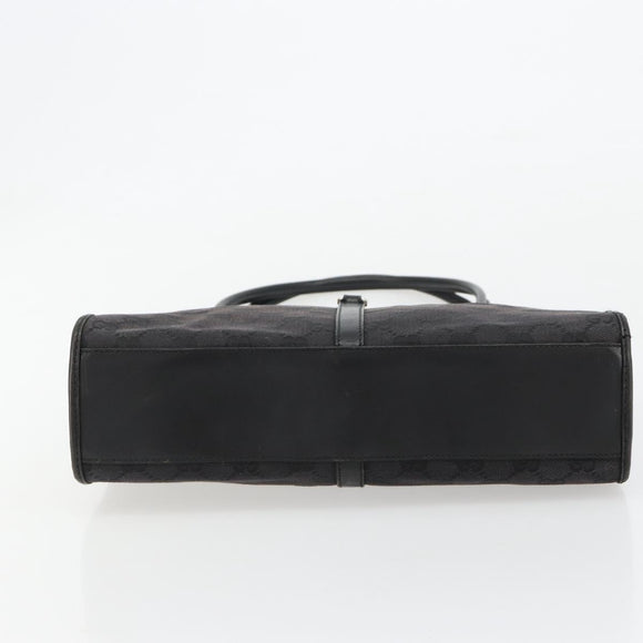 GUCCI GG Canvas Tote Bag Black Silver 002 1073 Auth 181850