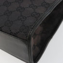GUCCI GG Canvas Tote Bag Black Silver 002 1073 Auth 181850-9