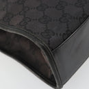 GUCCI GG Canvas Tote Bag Black Silver 002 1073 Auth 181850-15