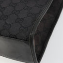 GUCCI GG Canvas Tote Bag Black Silver 002 1073 Auth 181850-16