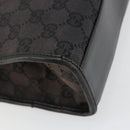 GUCCI GG Canvas Tote Bag Black Silver 002 1073 Auth 181850-17