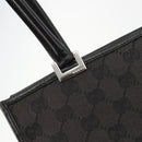 GUCCI GG Canvas Tote Bag Black Silver 002 1073 Auth 181850-10