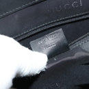 GUCCI GG Canvas Tote Bag Black Silver 002 1073 Auth 181850-12