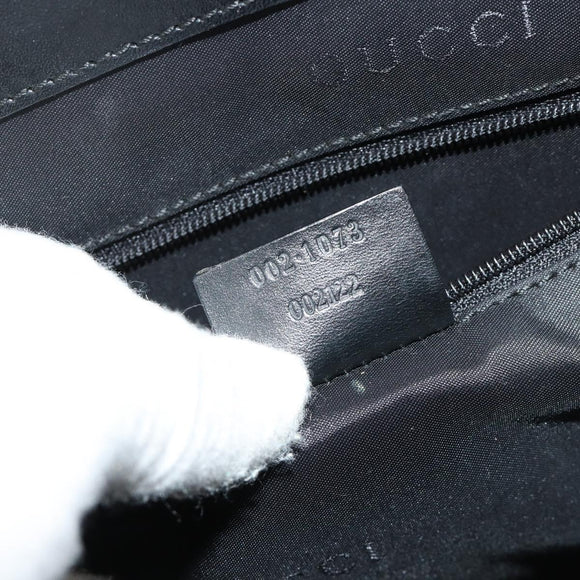 GUCCI GG Canvas Tote Bag Black Silver 002 1073 Auth 181850