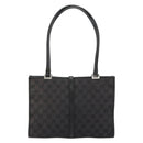 GUCCI GG Canvas Tote Bag Black Silver 002 1073 Auth 181850-2