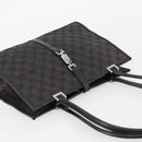GUCCI GG Canvas Tote Bag Black Silver 002 1073 Auth 181850-6