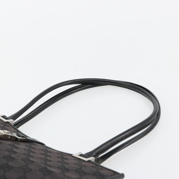 GUCCI GG Canvas Tote Bag Black Silver 002 1073 Auth 181850