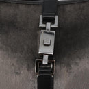 GUCCI Jackie Shoulder Bag Velor Gray Silver 001 3306 Auth 181851A-14