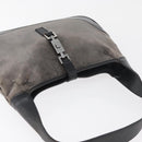 GUCCI Jackie Shoulder Bag Velor Gray Silver 001 3306 Auth 181851A-6