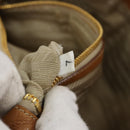 PRADA Tote Bag Leather Beige Gold Auth 181853A-11