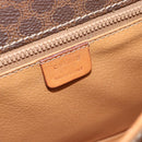 CELINE Macadam Canvas Shoulder Bag PVC Leather Brown Gold Auth 181854-12