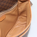 CELINE Macadam Canvas Shoulder Bag PVC Leather Brown Gold Auth 181854-18