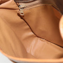 CELINE Macadam Canvas Shoulder Bag PVC Leather Brown Gold Auth 181854-19