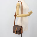 CELINE Macadam Canvas Shoulder Bag PVC Leather Brown Gold Auth 181854-24