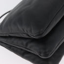 CELINE Trio Shoulder Bag Leather Black Silver Auth 181857A-12