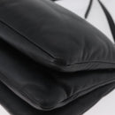 CELINE Trio Shoulder Bag Leather Black Silver Auth 181857A-13