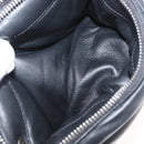 CELINE Trio Shoulder Bag Leather Black Silver Auth 181857A-17