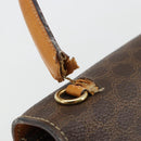 CELINE Macadam Canvas Horse Carriage Bag PVC Leather 2way Brown Gold Auth 181859-10