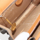 CELINE Macadam Canvas Horse Carriage Bag PVC Leather 2way Brown Gold Auth 181859-19