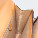 CELINE Macadam Canvas Horse Carriage Bag PVC Leather 2way Brown Gold Auth 181859-20