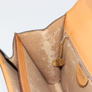 CELINE Macadam Canvas Horse Carriage Bag PVC Leather 2way Brown Gold Auth 181859-21