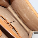 CELINE Macadam Canvas Horse Carriage Bag PVC Leather 2way Brown Gold Auth 181859-24