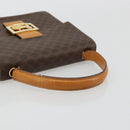 CELINE Macadam Canvas Horse Carriage Bag PVC Leather 2way Brown Gold Auth 181859-7