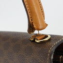 CELINE Macadam Canvas Horse Carriage Bag PVC Leather 2way Brown Gold Auth 181859-9