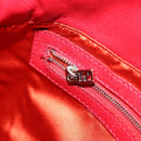 FENDI Mamma Baguette Shoulder Bag Leather Red Silver 2373 26325 Auth 181860M-23