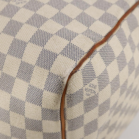 LOUIS VUITTON Damier Azur Keepall 50 Boston Bag N41430 LV Auth 181864