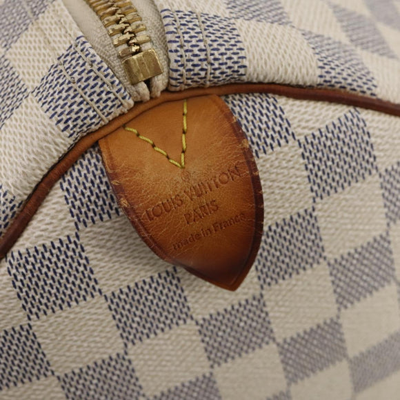 LOUIS VUITTON Damier Azur Keepall 50 Boston Bag N41430 LV Auth 181864