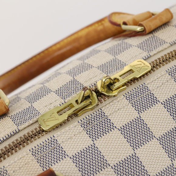 LOUIS VUITTON Damier Azur Keepall 50 Boston Bag N41430 LV Auth 181864