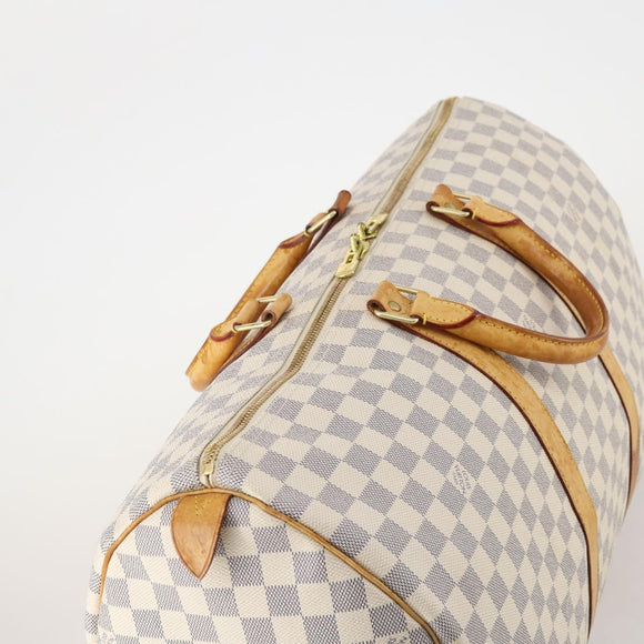 LOUIS VUITTON Damier Azur Keepall 50 Boston Bag N41430 LV Auth 181864