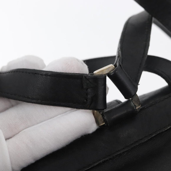 GUCCI Jackie Backpack Leather Black Silver 003 0245 Auth 181865A