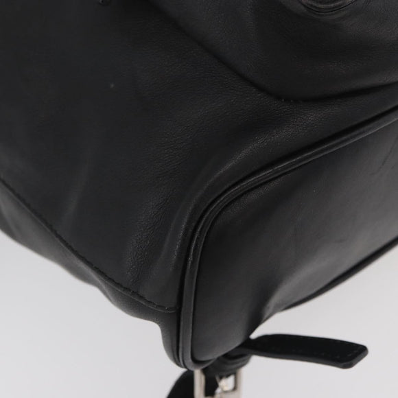 GUCCI Jackie Backpack Leather Black Silver 003 0245 Auth 181865A