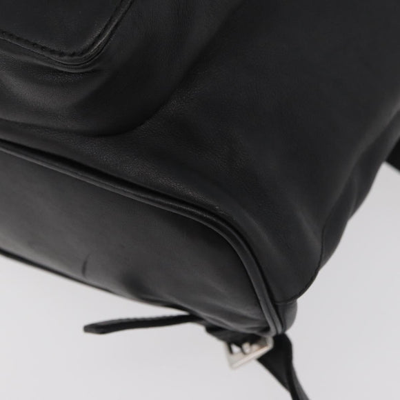 GUCCI Jackie Backpack Leather Black Silver 003 0245 Auth 181865A
