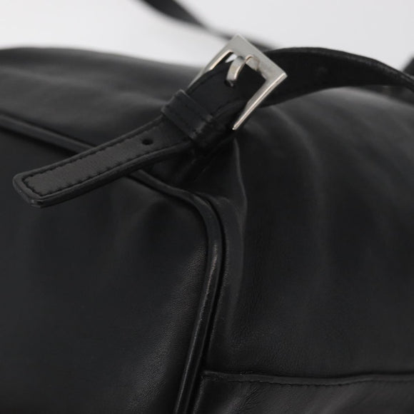 GUCCI Jackie Backpack Leather Black Silver 003 0245 Auth 181865A