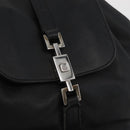 GUCCI Jackie Backpack Leather Black Silver 003 0245 Auth 181865A-21