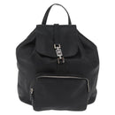 GUCCI Jackie Backpack Leather Black Silver 003 0245 Auth 181865A-13