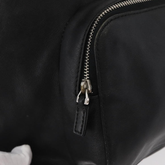 GUCCI Jackie Backpack Leather Black Silver 003 0245 Auth 181865A