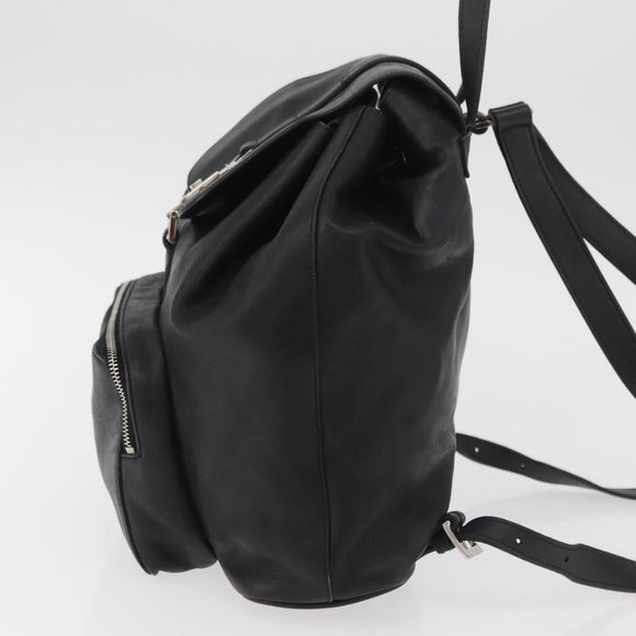 GUCCI Jackie Backpack Leather Black Silver 003 0245 Auth 181865A