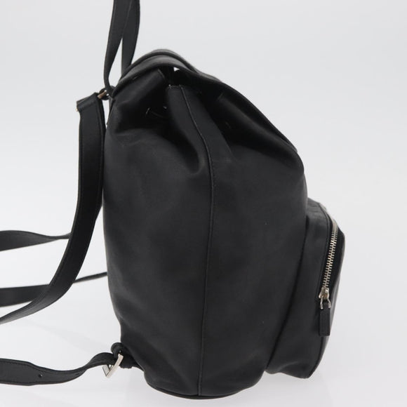 GUCCI Jackie Backpack Leather Black Silver 003 0245 Auth 181865A